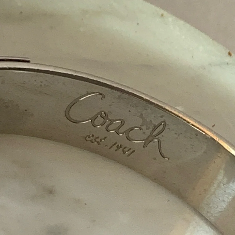 Coach Signature silver bracelet for women. Authentic